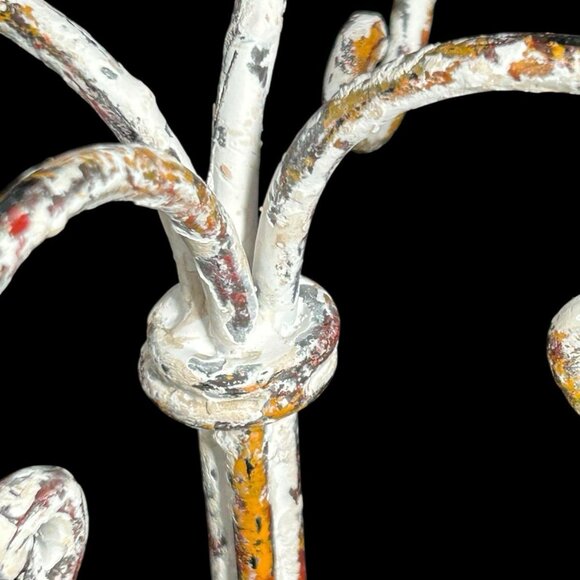 Vintage Iron Scroll Distressed Tabletop Coffee Mug Holder Shabby Chic Sturdy - Picture 4 of 8